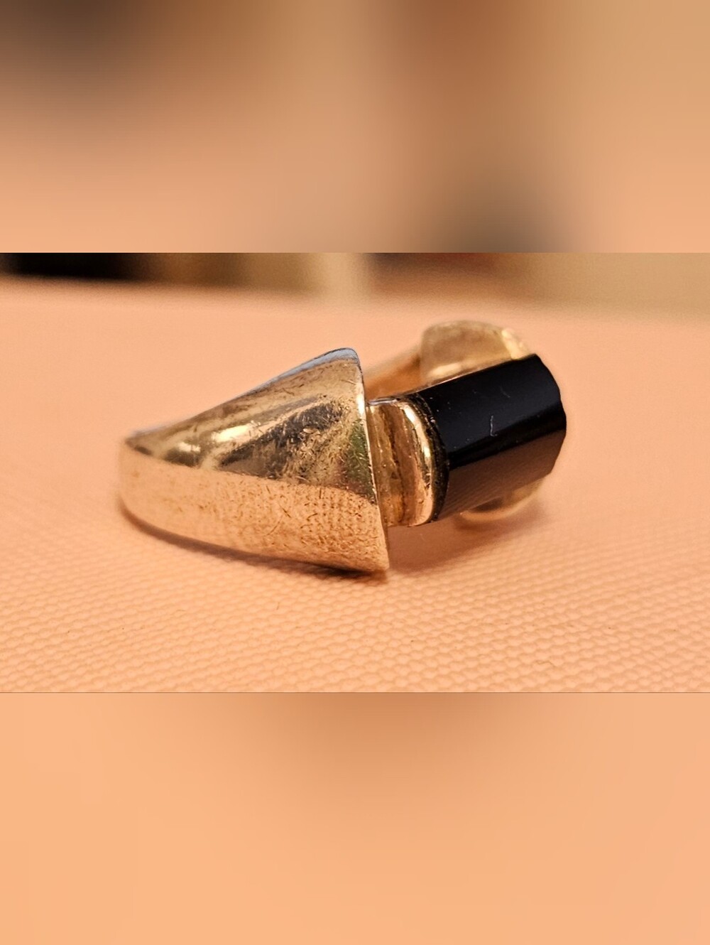 925 STERLING SILVER Onyx Ring SZ 6